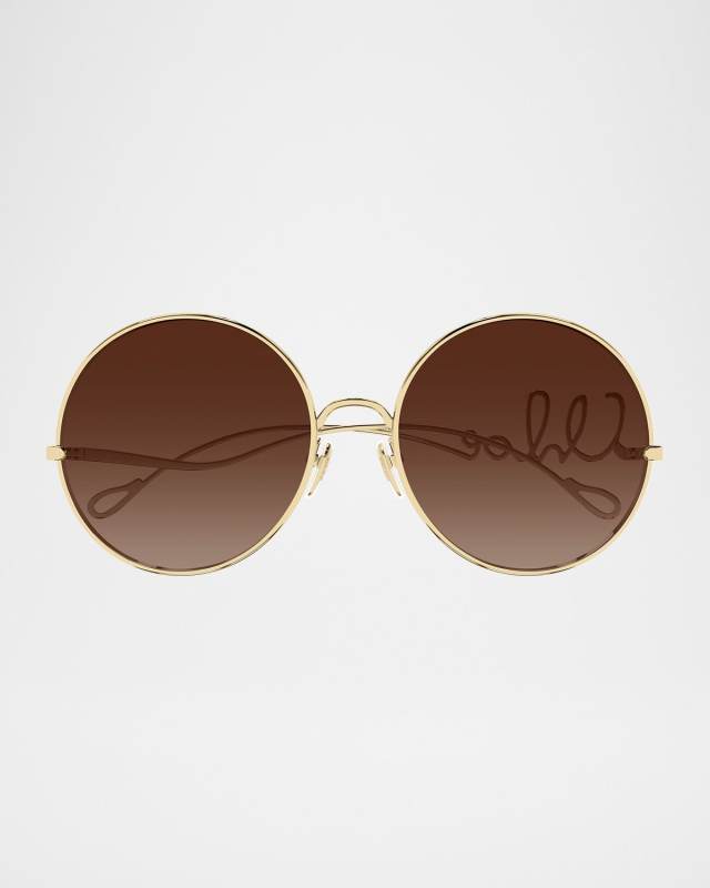 Chloe Iconic Round Metal Sunglasses